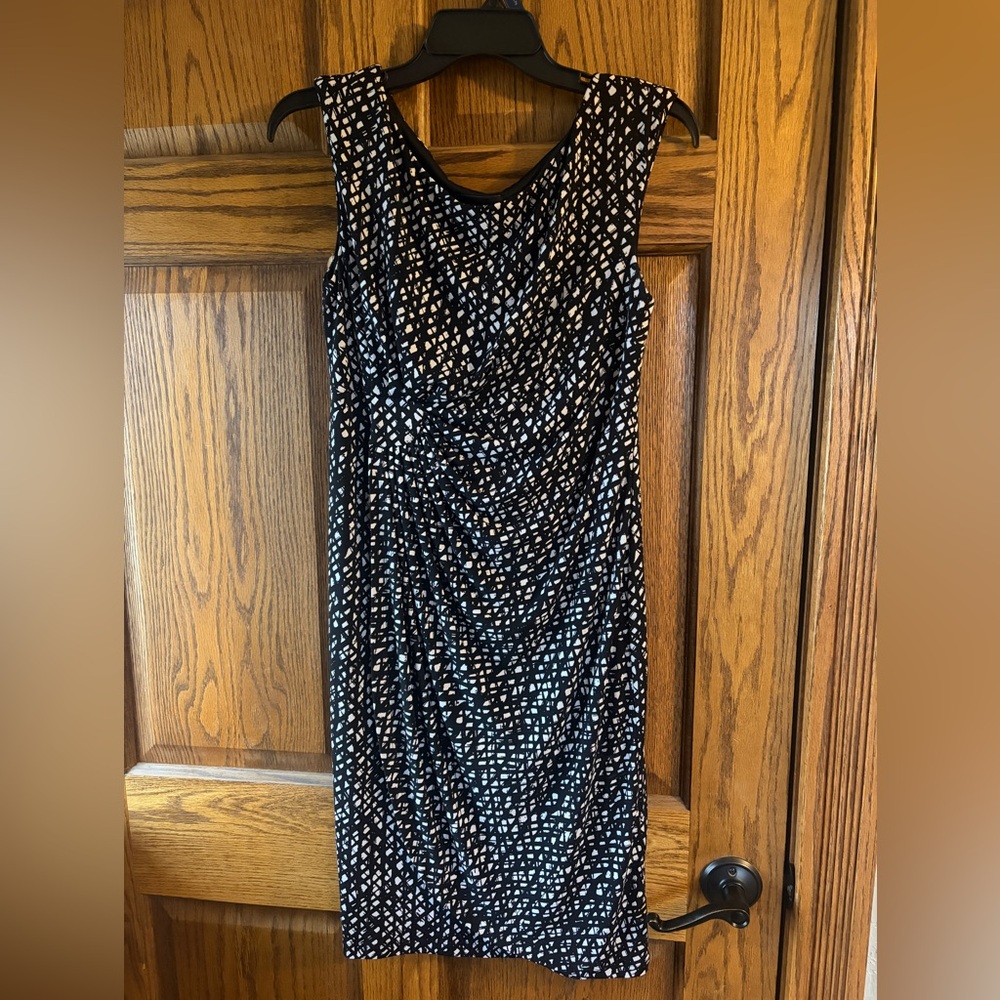Black and White Sleeveless Dress
